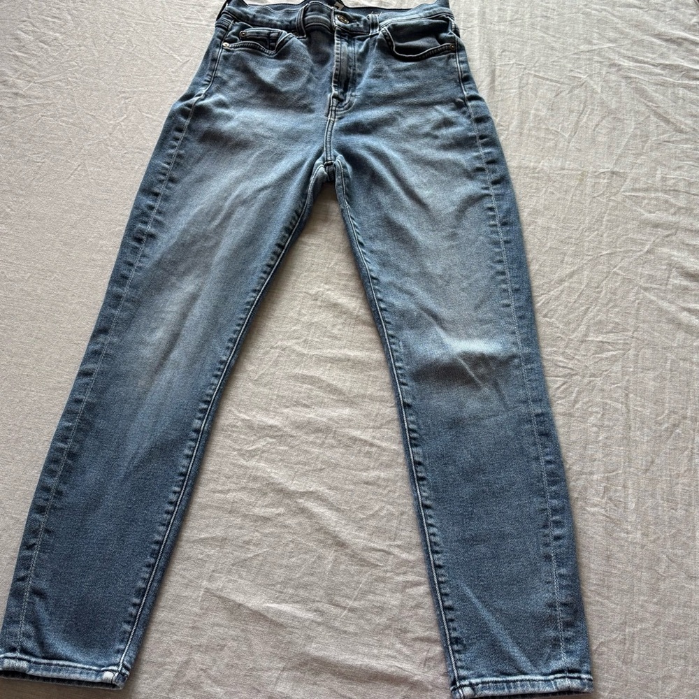 7 For All Mankind women blue jeans size 28 high waist ankle  Gwenevere 26x28